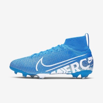 Nike Jr. Mercurial Superfly 7 Elite FG - Nagyobb Gyerek Focicipő - Kék/Obszidián/Fehér